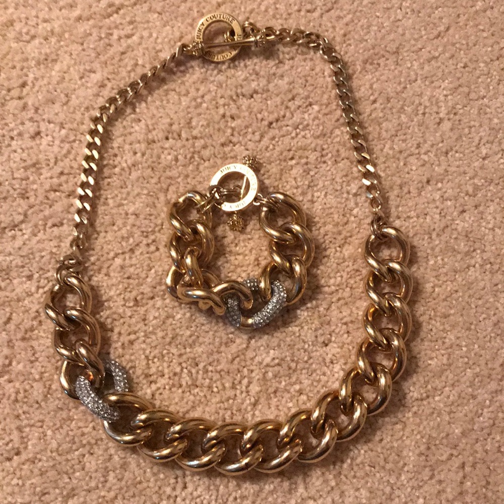 Juicy Couture necklace and bracelet